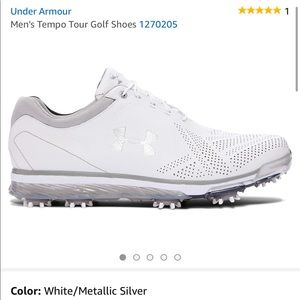NWT Under Armor Tempo Tour Golf Shoes - Wht/slvr